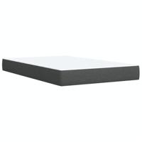 Boxspring met matras stof donkergrijs 120x200 cm - thumbnail