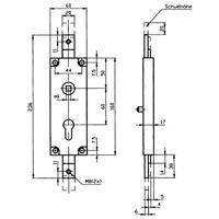 Nemef 1809 B Garageslot | PC60mm | slotkast staal verzinkt 59x159mm | stang verticaal | niet verend | M8 aansluiting | nachtfunctie | DR 1+2+3+4 - - thumbnail