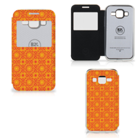 Samsung Galaxy Core Prime Telefoon Hoesje Batik Oranje - thumbnail