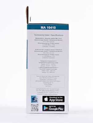 Techno Line Mobile Alerts MA 10410 Mobile Alerts MA 10410 Draadloos weerstation Aantal sensoren max.: 1