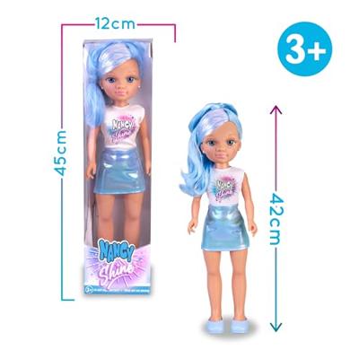 Famosa Nancy pop met metalic look in 3 kleuren Famosa Nancy pop met metalic look in 3 kleuren