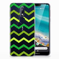 Nokia 7.1 | TPU bumper | Zigzag Groen - thumbnail