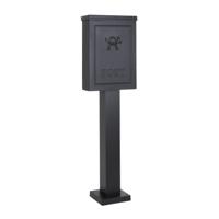 B9A brievenbus matzwart staand - thumbnail