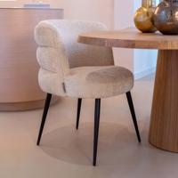 Richmond Eetkamerstoel 'Stella' Chenille, kleur Beige - thumbnail