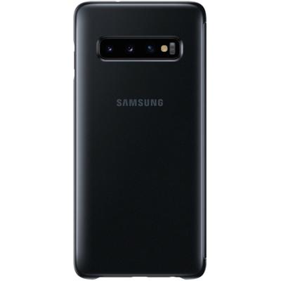 Clear View Cover EF-ZG973 - Flip cover voor mobiele telefoon - zwart - voor Galaxy S10, S10 (Unlocked), S10 Enterprise Edition