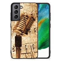 Samsung Galaxy S21FE Silicone Back Case Bladmuziek - thumbnail