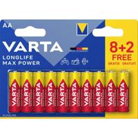 Varta Longlife Max Power AA Blister 10 (8+2) AA batterij (penlite) Alkaline 1.5 V 10 stuk(s) - thumbnail