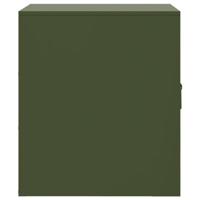Nachtkastjes 2 st 34,5x39x44 cm staal olijfgroen - thumbnail