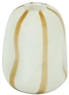 Countryfield vaas glas sweet-candy 16x21cm wit