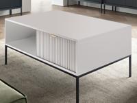 Rechthoekige salontafel NORYA 1 lade grijs - thumbnail