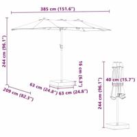 Tuinparasol Groen 385 x 209 x 244 cm Stof - thumbnail