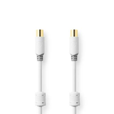 Nedis Coaxkabel | IEC Male | IEC Female | 100 dB | 3 m | Wit | 1 stuks - CSBW40015WT30 CSBW40015WT30 Nedis Coaxkabel | IEC Male | IEC Female | 100 dB | 3 m | Wit | 1 stuks - CSBW40015WT30 CSBW40015WT30