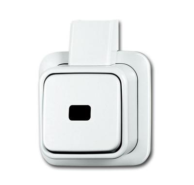 Pulsdrukker opbouw wit enkelpolig 2621 APJW BJ Pulsdrukker opbouw wit enkelpolig 2621 APJW BJ