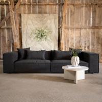 Nohr 3-zits Bank 'Yulonda' Bouclé, kleur Zwart - thumbnail