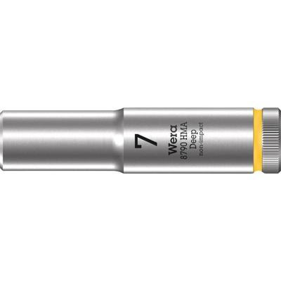 Wera 8790 HMA Deep Hand- en Machinedop met 1/4"-aandrijving, 7 x 50 mm - 05004504001 Wera 8790 HMA Deep Hand- en Machinedop met 1/4"-aandrijving, 7 x 50 mm - 05004504001