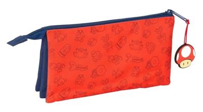 Pennenetui met 3 vakken Super Mario Trick Rood Donkerblauw 22 x 12 x 3 cm Pennenetui met 3 vakken Super Mario Trick Rood Donkerblauw 22 x 12 x 3 cm
