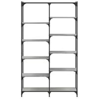 Boekenrek 100x32x170 cm bewerkt hout en ijzer grijs sonoma - thumbnail