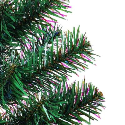 VidaXL Kunstmatig voorverlicht kerstboom groen 150 cm pvc en metaal