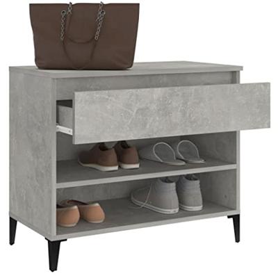 VidaXL Schoenenkast 70x36x60 cm bewerkt hout betongrijs