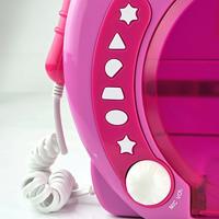 X4 Tech Bobby Joey CD-speler voor kinderen CD, SD, USB Incl. microfoon Pink - thumbnail