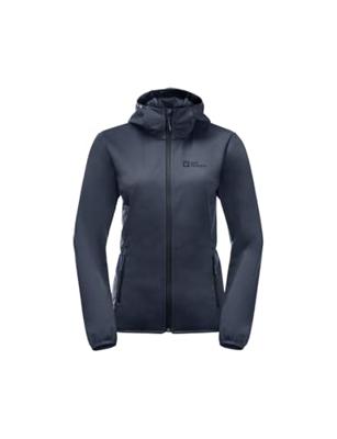 Jack wolfskin Windhain Hoody Jas Dames Softshell Night Blue S Jack wolfskin Windhain Hoody Jas Dames Softshell Night Blue S
