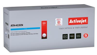 Activejet ATH-415CN Tonercartridge voor HP; Vervanging HP 415A W2031A; Supreme; 2100 pagina's; Blauw, met chip