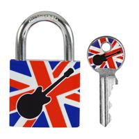 Hangslot masterlock 30mm gitaar motief - thumbnail