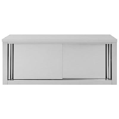 VidaXL Keukenbovenkast met schuifdeuren 120x40x50 cm roestvrij staal