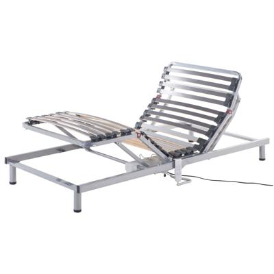 Beliani-COMFORT-Elektrische lattenbodem-Grijs-90 x 200 cm-Staal Beliani-COMFORT-Elektrische lattenbodem-Grijs-90 x 200 cm-Staal