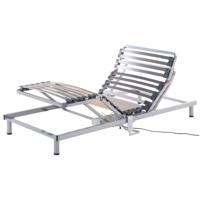 Beliani-COMFORT-Elektrische lattenbodem-Grijs-90 x 200 cm-Staal - thumbnail