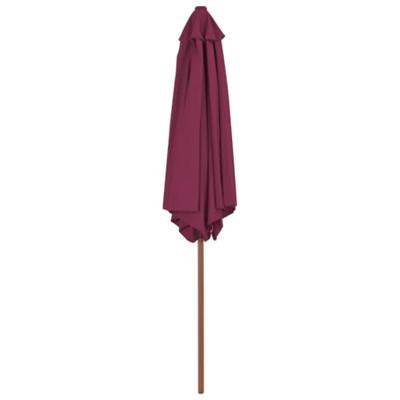 VidaXL Parasol met houten paal 270 cm bordeauxrood
