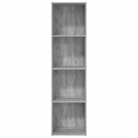Boekenkast 40x30x152 cm bewerkt hout grijs sonoma eikenkleurig - thumbnail