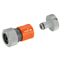 GARDENA aansluitset voor pompen 13 mm (1/2") slang slangstuk (grijs/oranje, 1750-20) - thumbnail