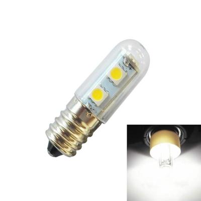 E14 schroef licht LED koelkast gloeilamp 1W 220V AC 7 licht SMD 5050 ampère LED licht koelkast Home (koel wit)