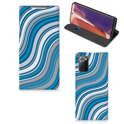 Samsung Galaxy Note20 | Hoesje met Magneet | Waves Blue