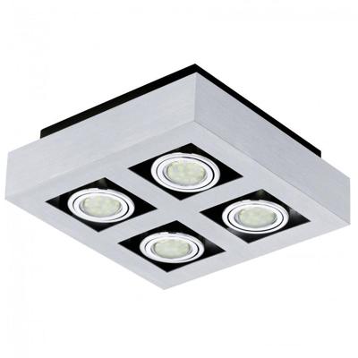 Eglo Led plafondspotLoke 1 4-lichts led metaalgrijs - 91355