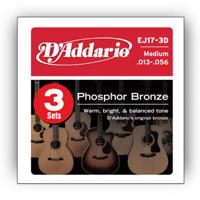D&apos;Addario EJ17-3D snarenset voor akoestische gitaar (3 sets) - thumbnail