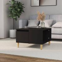 Salontafel 55x55x36,5 cm bewerkt hout zwart - thumbnail