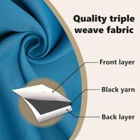 VidaXL Zwart-out gordijnen met ringen 2 pcs turquoise 175 x 140 cm - thumbnail