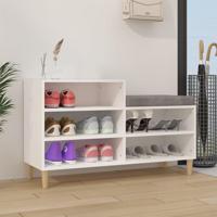 VidaXL Schoenenkast 102x36x60 cm bewerkt hout wit - thumbnail