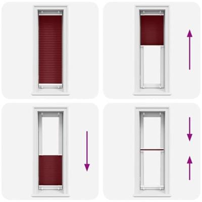 Pliss rolgordijn 50x150 cm stofbreedte 49,4 cm bordeauxrood