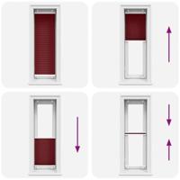 Pliss rolgordijn 50x150 cm stofbreedte 49,4 cm bordeauxrood - thumbnail