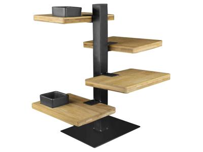 Gusta Serveertoren - Etagere - 4 bamboe planken Gusta Serveertoren - Etagere - 4 bamboe planken