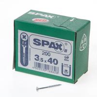 Spax Spaanplaatschroef platverzonken kop pozidrive verzinkt deeldraad 3.5x40 (200) - thumbnail