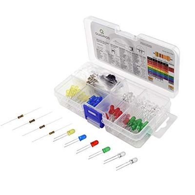 Quadrios LED-assortiment Rood, Groen, Geel, Blauw, Koud-wit, Warm-wit 5 mm 20 mA, 30 mA 2 V, 3 V