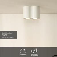 Lucide TUBE - Plafondspot - 2xGU10 - Wit - thumbnail