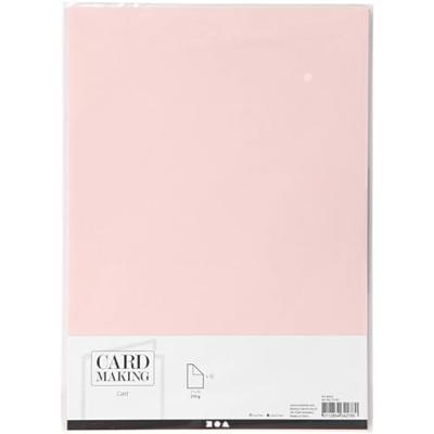 Creativ Company Karton, a4, vel 210x297 mm, 210 gr, lichtroze, 10 vel/ 1 doos