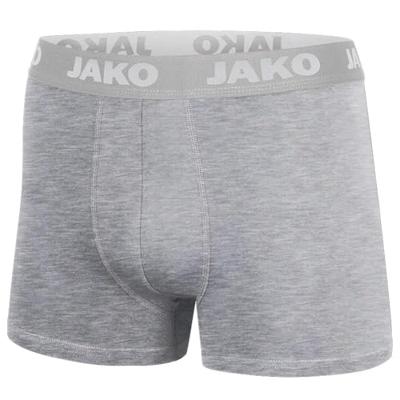 JAKO 6204 Boxershort Basic - 2-Pack - Grijs Gemeleerd - L