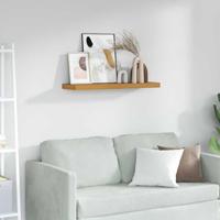 Wandplank Wandgemonteerd Beige 90 x 23,5 x 4 cm Bewerkt hout - thumbnail