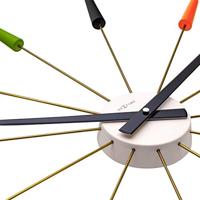 NeXtime NE-2610VI Wandklok 58cm Retro RVS Stil Uurwerk - thumbnail